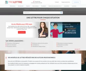 Prolettre.com(Lettres et documents à télécharger) Screenshot