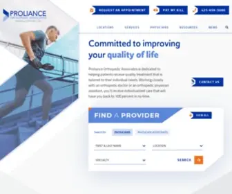 Prolianceorthopedicassociates.com(Proliance Orthopedic Associates) Screenshot