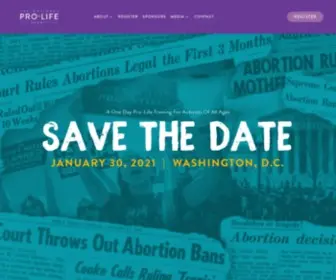 Prolifesummit.com(National Pro) Screenshot