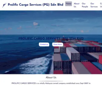Prolific-Cargo.com(Prolific Cargo Services (PG) Sdn Bhd) Screenshot