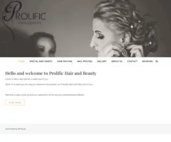 Prolifichb.co.za(Prolific Hair & Beauty) Screenshot