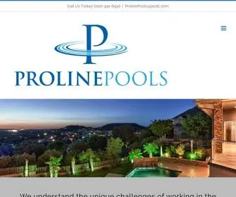 Prolinepoolstx.com(Proline Pools) Screenshot