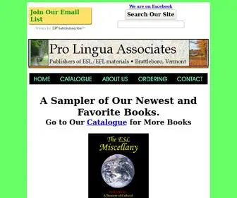 Prolinguaassociates.com(ESL and Foreign Language Teaching) Screenshot