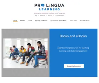 Prolingualearning.com(Pro Lingua Learning) Screenshot