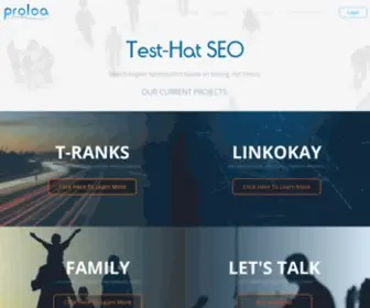 Proloa.com(Test-Hat Search Engine Optimization) Screenshot