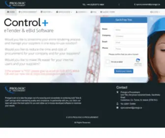 Prologiceprocurement.com(E-Tendering Software and eProcurement System) Screenshot