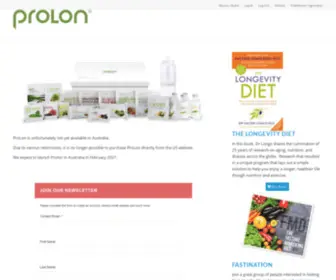 Prolon.com.au(ProLon Australia) Screenshot