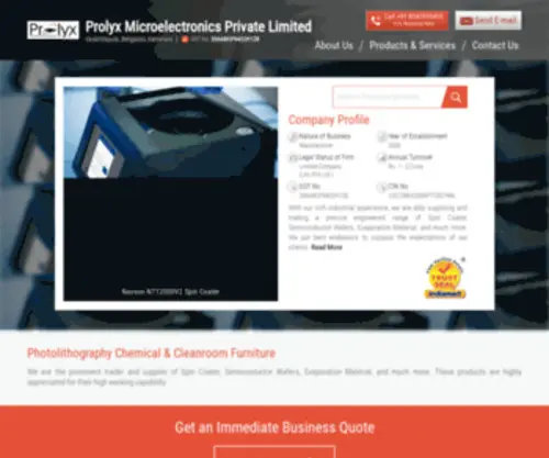 Prolyx.co.in(Prolyx Microelectronics Private Limited) Screenshot