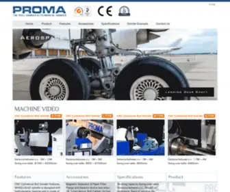 Promagrinder.com(PROMA MACHINERY CO) Screenshot