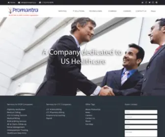 Promantra.us(Your Partner in Revenue Cycle Management for Healthcare) Screenshot