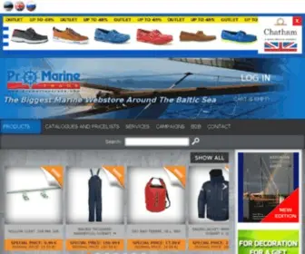 Promarinetrade.com(The Biggest Marine Webstore Around The Baltic Sea) Screenshot