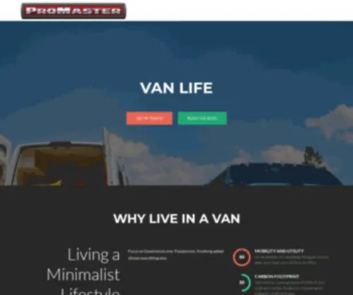 Promastercampervan.com(Ram ProMaster Camper Van Conversions) Screenshot