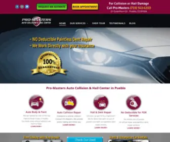 Promastersautocc.com(Pro-Masters Auto Collision & Hail Center) Screenshot