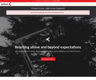 Promaxaccess.com(High Access Equipment) Screenshot