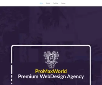 PromaxWorld.com(Provide you premium affordable web designs and development branding and online marketing services) Screenshot