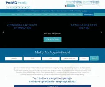 Promdhealth.com(Anti-Aging Treatments Baltimore & Annapolis) Screenshot