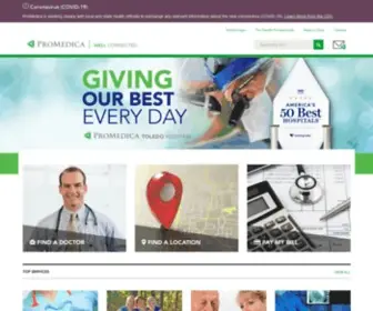 Promedica.org(ProMedica hospitals) Screenshot