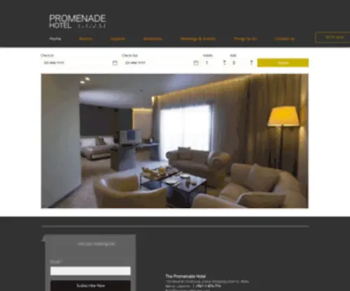 Promenadehotel.com(Promenade Hotel) Screenshot