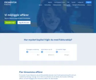 Promentorfinans.se(En långsiktig partner) Screenshot