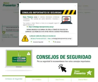 Promerica.com.gt(Banco Promerica Guatemala) Screenshot