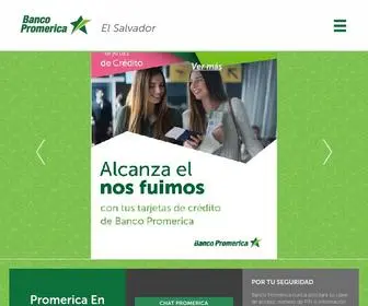 Promerica.com.sv(Banco Promerica El Salvador) Screenshot