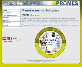 Promes.com(PROMES Manufacturing software) Screenshot