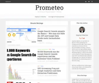 Prometeo.de(SEO & Search Blog by Stephan F) Screenshot