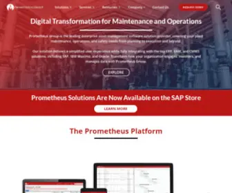 Prometheusgroup.com(Asset Management Solutions for Maintenance and Operations) Screenshot