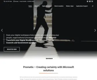 Prometix.com.au(Creating certainty with Microsoft Solutions) Screenshot