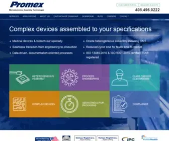 Promex-IND.com(Microelectronics Assembly Technologies) Screenshot