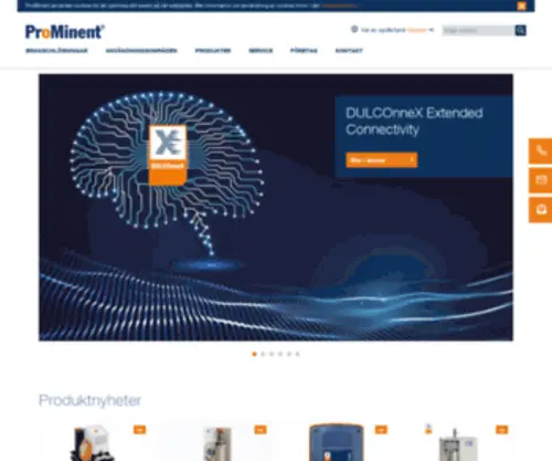 Prominent.se(Doserpumpar, doserteknik och vattenbehandling från en expert) Screenshot