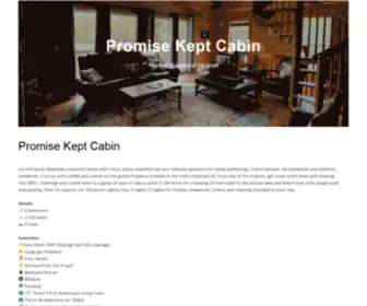 Promisekeptcabin.com(Promise Kept Cabin) Screenshot