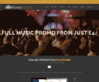 Promo-Cloud.com(Digital music promotion sending management platform) Screenshot