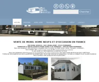 Promobilservices.com(Mobil Home d'occasion) Screenshot