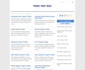 Promocodebuzz.com(Coupon Codes at Promo Code Buzz) Screenshot