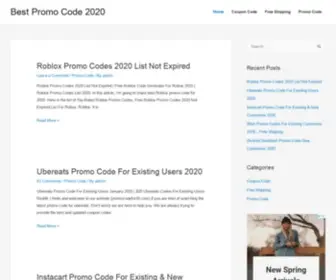 Promocodefor20.com(Best Promo CodePromo Codes & Coupons For 2020) Screenshot