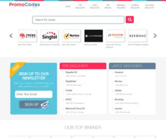 Promocodes.com.sg(Discount Codes) Screenshot