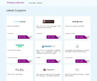 Promocodes.ws(Best Place to Find Coupons) Screenshot