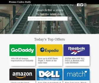 Promocodesdaily.com(Save money at 1000s of online stores) Screenshot