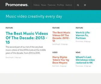 Promonews.tv(Music video creativity every day) Screenshot
