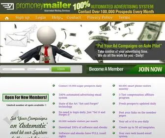 Promoneymailer.com(Email Marketing) Screenshot