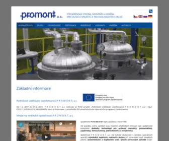 Promont-AS.cz(Základní informace) Screenshot