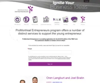 Promontrealentrepreneurs.org(PME Start) Screenshot