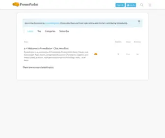 Promoparlor.com(A community of promotional product distributor owners and salespeople) Screenshot