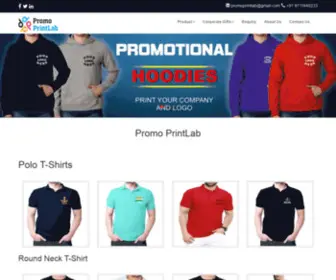 Promoprintlab.com(T-Shirt Printing Services in Gurgaon, Custom Printed T-Shirts Manufacturers in India) Screenshot