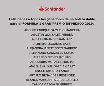 Promosantander.com.mx(Formula 1) Screenshot