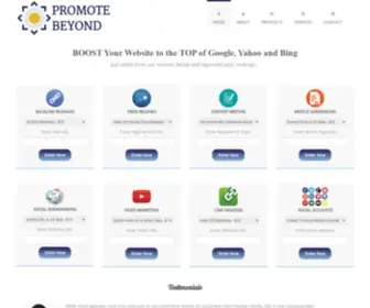 Promotebeyond.com(SEO Services Company) Screenshot