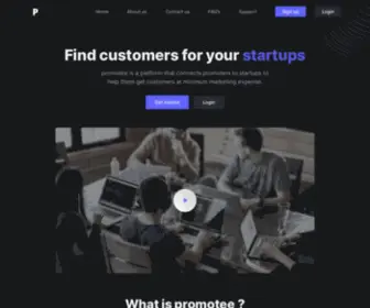 Promotee.in(Find customers for your startup) Screenshot