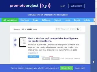 Promoteproject.com(Promote Project) Screenshot