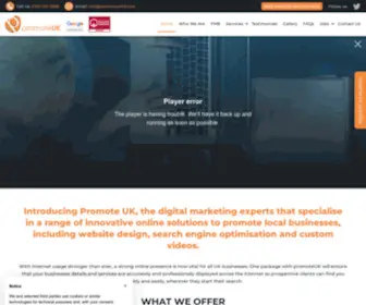 Promoteukltd.com(Websites for UK Businesses) Screenshot